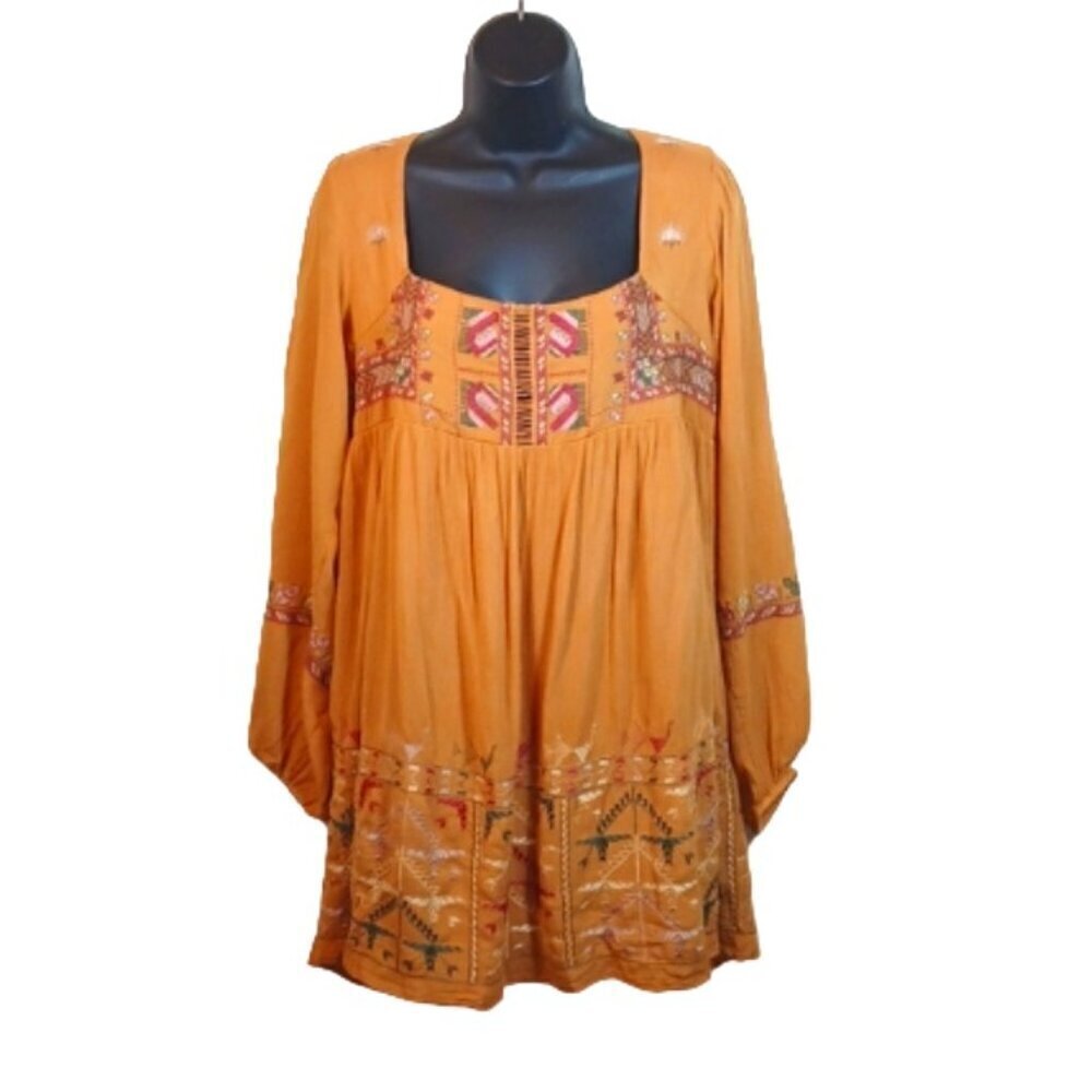Free People Rhiannon Embroidered Mini Dress size small